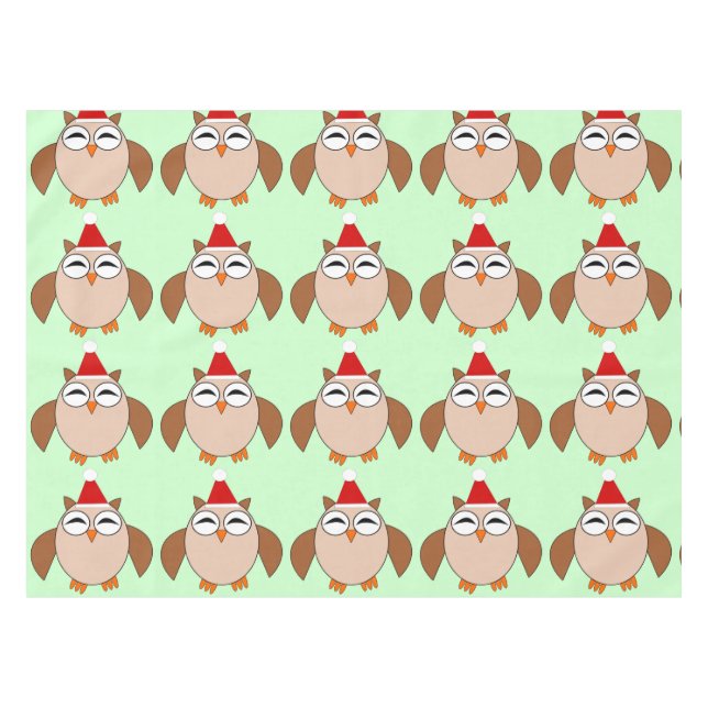 Mantel Cute Navidades Owl Tablecloth (Frente (Horizontal))