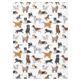 Mantel Cute Perros Ilustraciones Patrón Tabletas