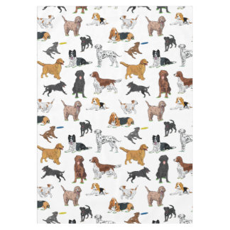 Mantel Cute Perros Ilustraciones Patrón Tabletas