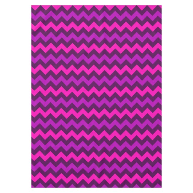 Mantel Cute Púrpura Pink Chevrons Medio Tableclol (Anverso)