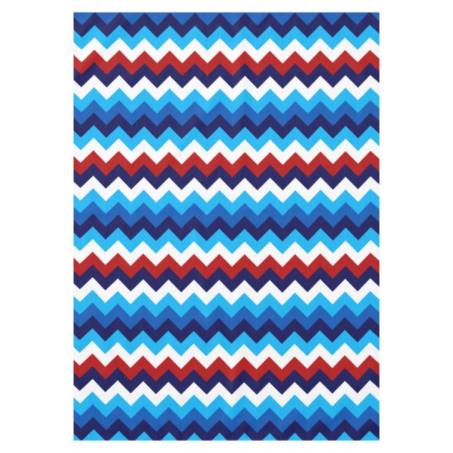 Mantel Cute Rojo Azul Azul Azul Cañón Medio (Anverso)