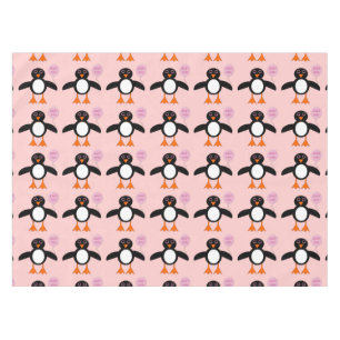 Mantel Cute Rosa Bebé Chica Pingüino