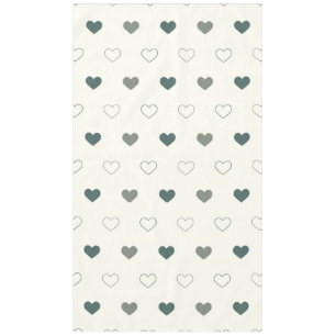 Mantel Cute Simple Heart Pattern verde crema