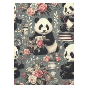 Mantel Cute Vintage Panda Floral