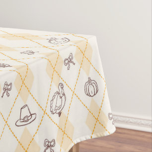 Mantel Cute Whimsy Thankding Doodles Diamond Pattern