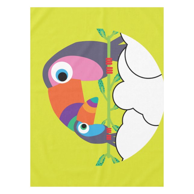 Mantel Cuto Toucan | Amar a los turistas | Aves divertida (Anverso)