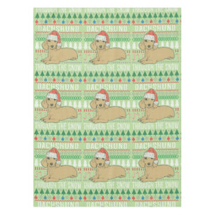 Mantel Dachshund A Través De La Nieve Navidades Fea