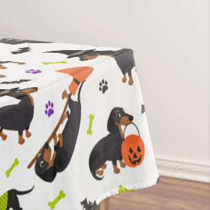 Mantel Dachshund Halloween Tablecloth