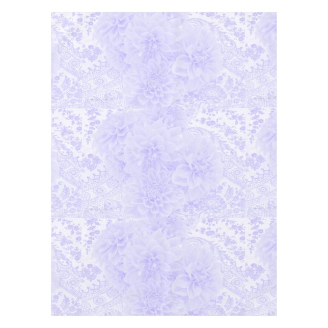 Mantel Dahlias En Azul (Anverso)