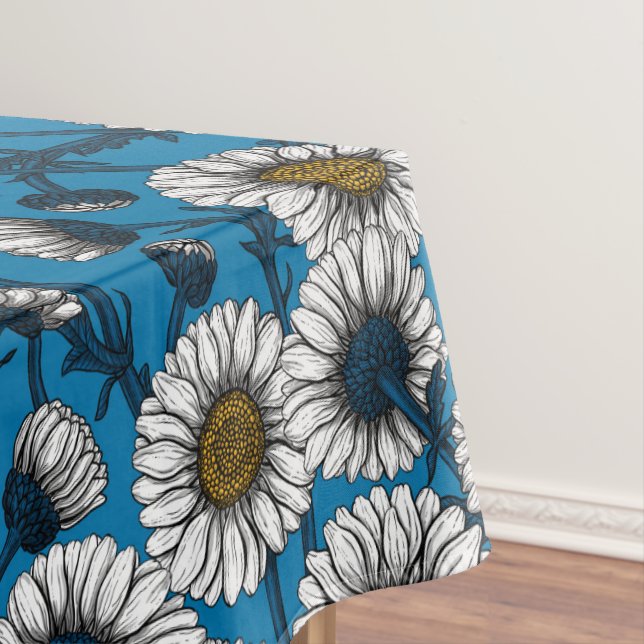 Mantel Daisies en azul (In Situ)