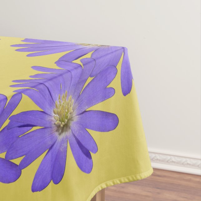 Mantel Daisy Tablecloth Púrpura Daisy Flowers Tablecloth (In Situ)