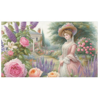 Mantel Dama victoriana vintage decoupage de jardín floral