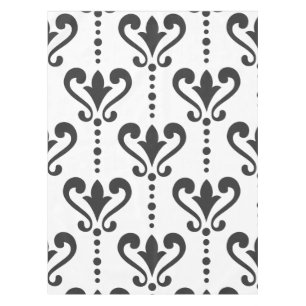 Mantel Damasco blanco y negro de lujo