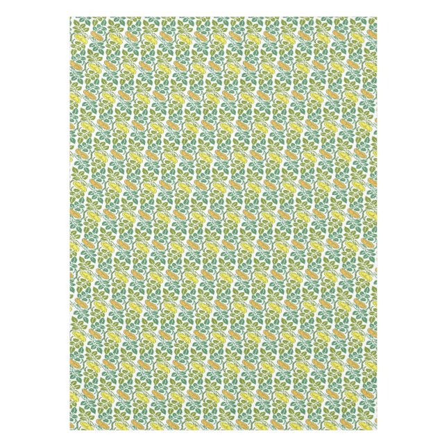 Mantel damasco de papel pintado con motivos florales en e (Anverso)