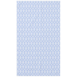Mantel Damasco floral azul y blanco del arte popular