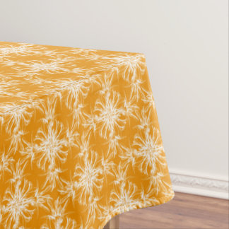 Mantel Damasco floral del naranja de la mandarina y