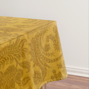 Mantel Damasco floral y follaje de la corona del Renacimi