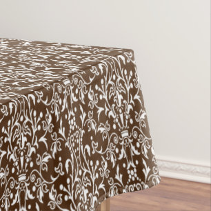 Mantel Damask Brown y White