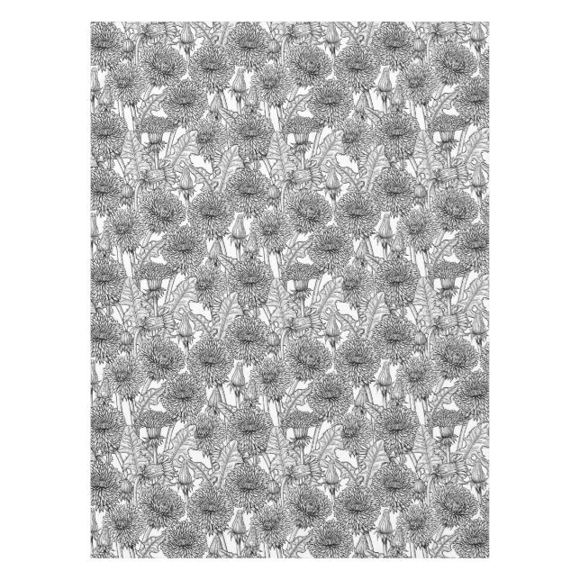Mantel Dandelions, black and white (Anverso)