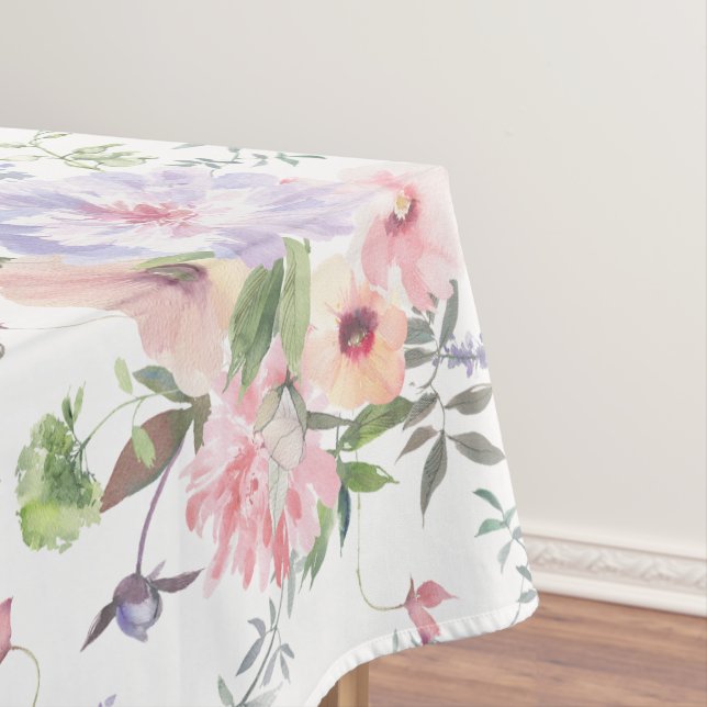 Mantel de aguaflor floral rosa azul (In Situ)