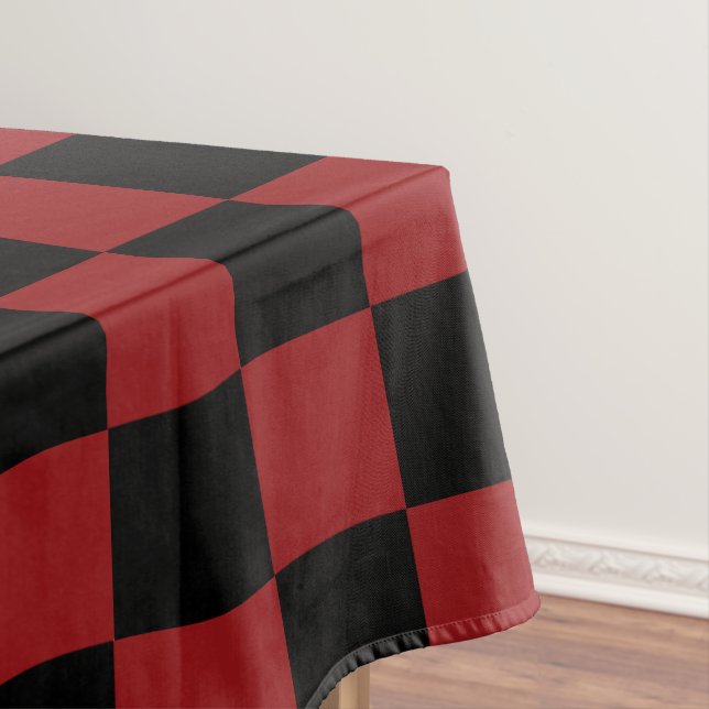 Mantel de ajedrez negro y rojo (In Situ)
