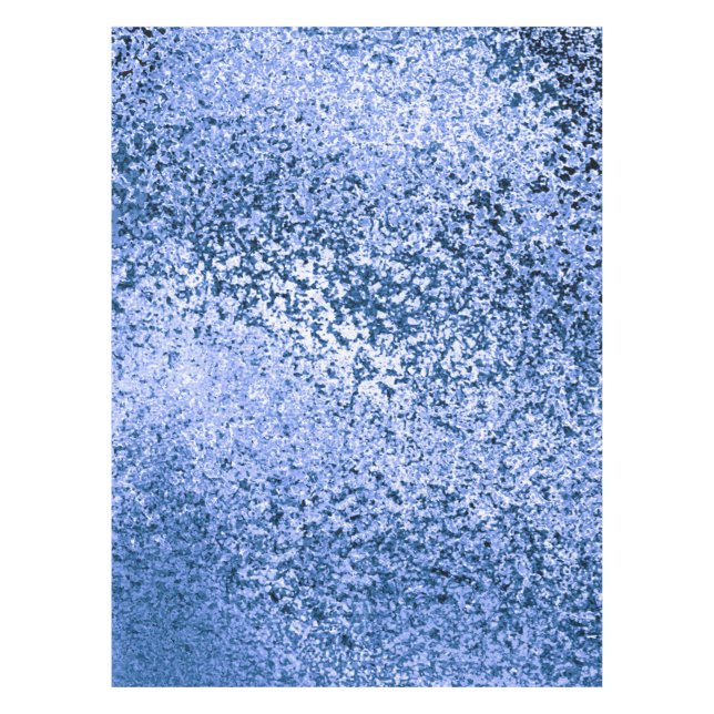 Mantel de algodón abstracto azul, 52"x70" (Anverso)
