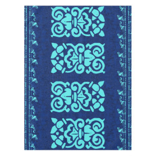 Mantel de Amalfi en azul y turquesa