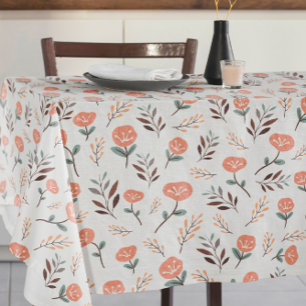 Mantel de amapolas rojas en estilo nórdico