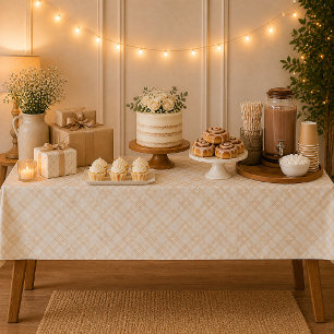 Mantel de bebé de cuadros beige neutro para baby s