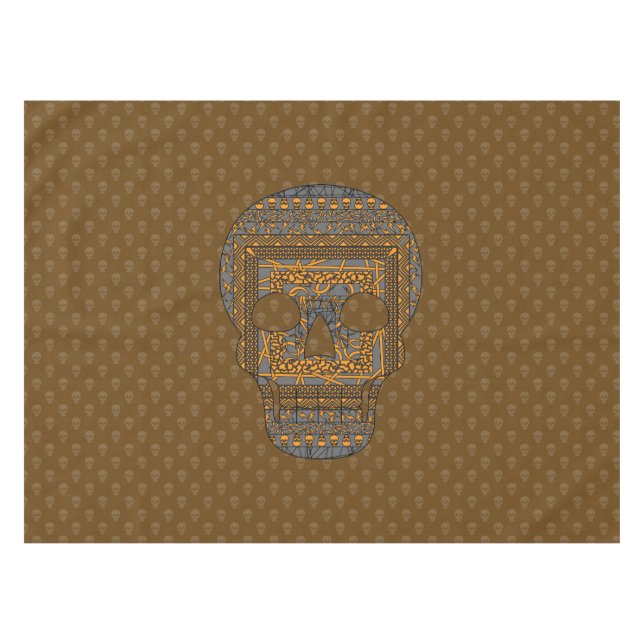 Mantel de calavera de Halloween (Frente (Horizontal))