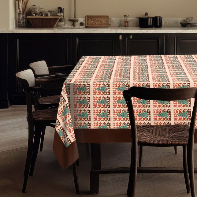 Mantel de comedor groovy retro pastel magia navide (Groovy Dining Cloth Retro Pastel Holiday Magic)