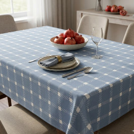 Mantel de cuadros azul polvoriento Coastal Preppy