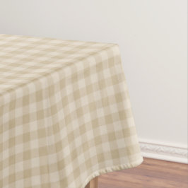 Mantel de cuadros beige