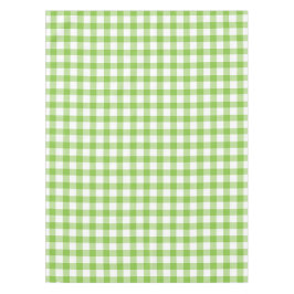 Mantel de cuadros blanco y verde gingham