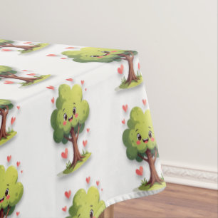 Mantel de día de San Valentín Árbol del Amor Coraz
