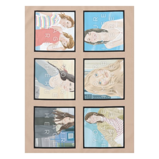 Mantel de encargo beige del algodón de Instagram (Anverso)