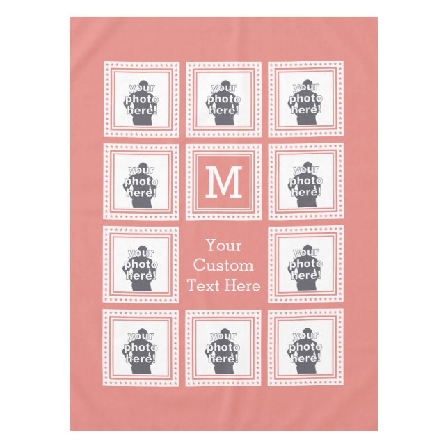 Mantel DE ENCARGO de las FOTOS, del MONOGRAMA y (Anverso)