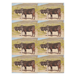 Mantel de encargo "vacas de Brown en cromo "