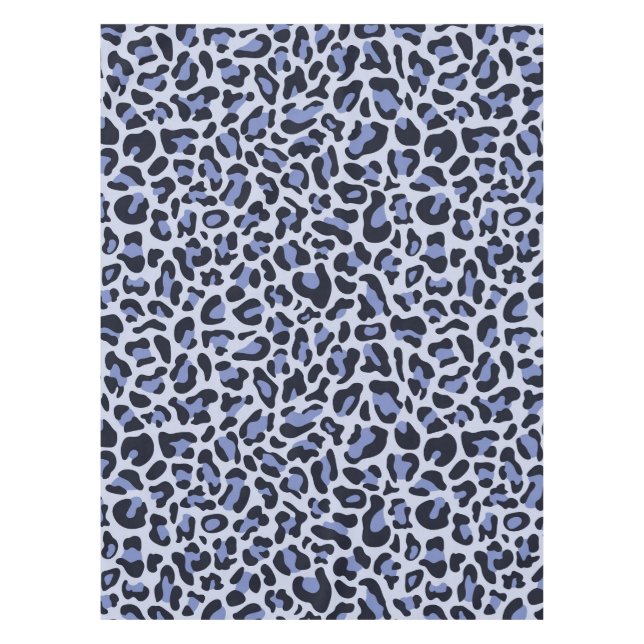 Mantel de estampado de leopardo azul (Anverso)