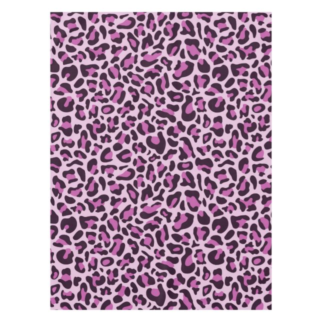 Mantel de estampado de leopardo púrpura (Anverso)
