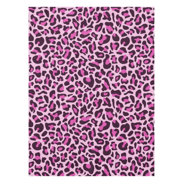 Mantel de estampado de leopardo rosa (Anverso)