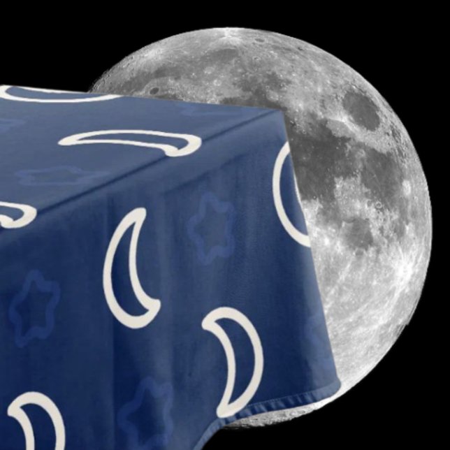 Mantel de Estrellas Celestes y Luna – Azul Marino (Subido por el creador)