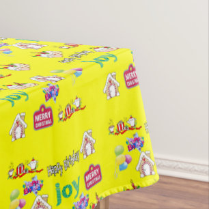 Mantel de Feliz Cumpleaños y Feliz Navidad