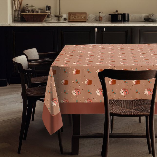 Mantel de fiesta pastel Groovy regalo de los 70 (Pastel Holiday Tablecloth Groovy 70s Gift Idea)