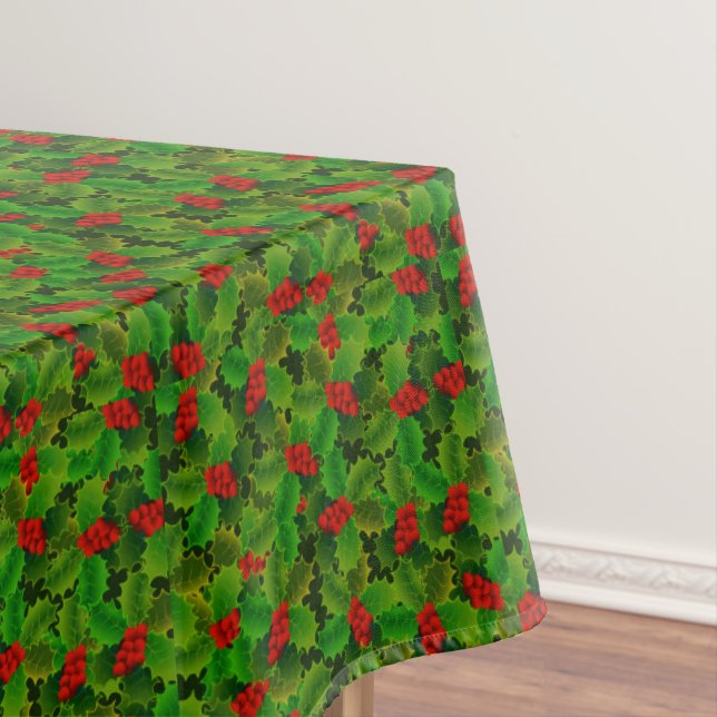 Mantel de hojas de acebo de Navidad (In Situ)