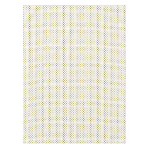 Mantel de lunares blanco y dorado