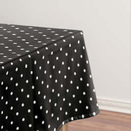 Mantel de lunares negro para fiesta de cumpleaños