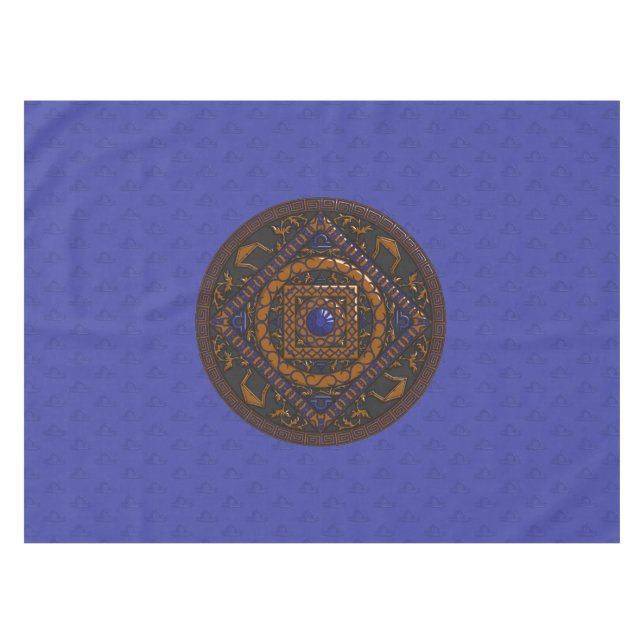 Mantel de Mandala de Libra (Frente (Horizontal))