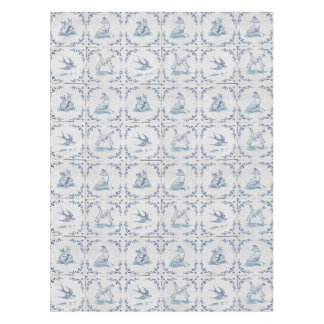 Mantel de Mesa Animales Bosque Azulejo Delft