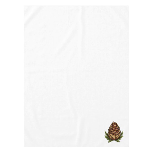 Mantel de mesa botánico de piña rústica | Bosque N (Anverso)